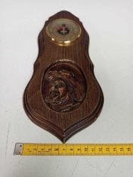 Antika Fransız Ahşap El Oyması Barometre