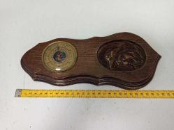 Antika Fransız Ahşap El Oyması Barometre