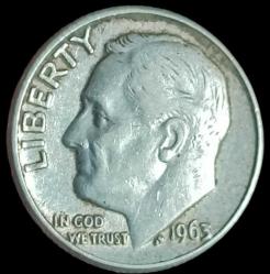 LOT.18 » Amerika 1963 D Roosevelt One Dime Çil %90 Gümüş 2.5gr