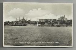EDİTÖR ISAAC M.AHITOUV / ESKİ İSTANBUL SULTANAHMED,AYASOFYA VE SAHİL KESİMİ TEMALI KARTPOSTAL...