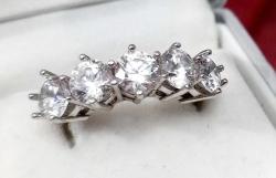 GÜMÜŞ ZİRKON TAŞLI YÜZÜK 4,95 GR AĞIRLIK  ÖLÇÜ 17