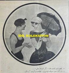 Osmanlıca Akbaba Mizah Dergisi-Gazetesi, Orijinal Dönem Basım, (Ottoman Magazine-Newspaper) - 8 Temmuz 1926 - Sayı: 375 - Karikatürist Ramiz Gökçe'nin Kara Kemal'i Tasvir Eden Çalışması: Sabık İaşe Müdüriyetinin Faresi Kara Kemal, Saklandığı Delikte: 