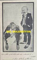 Osmanlıca Akbaba Mizah Dergisi-Gazetesi, Orijinal Dönem Basım, (Ottoman Magazine-Newspaper) - 11 Kasım (Teşrin-i Sani) 1926 - Sayı: 411 - Karikatürist Ramiz Gökçe'nin Venizelos'u Tasvir Eden Çalışması: Venizelos Yunanistan'da İşe Başlıyor! 