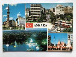 ANKARA KARTPOSTAL - HACI BAYRAM CAMİİ - KIZILAY GENÇLİK PARKI - ULUS ATATÜRK ANITI - YAZILI - 734