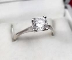 GÜMÜŞ ZİRKON TAŞLI YÜZÜK ÖLÇÜ 14