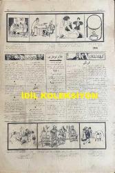 Osmanlıca Akbaba Mizah Dergisi-Gazetesi, Orijinal Dönem Basım, (Ottoman Magazine-Newspaper) - 8 Mart 1926 - Sayı: 340 - Karikatürist Ramiz Gökçe'nin Çalışması: Nasrettin Hoca'nın Kar Helvası Gibi: Kendileri Yaptılar, Kendileri Beğenmiyorlar! 