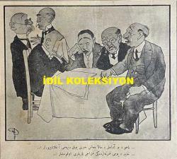 Osmanlıca Akbaba Mizah Dergisi-Gazetesi, Orijinal Dönem Basım, (Ottoman Magazine-Newspaper) - 8 Mart 1926 - Sayı: 340 - Karikatürist Ramiz Gökçe'nin Çalışması: Nasrettin Hoca'nın Kar Helvası Gibi: Kendileri Yaptılar, Kendileri Beğenmiyorlar! 