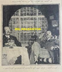 Osmanlıca Akbaba Mizah Dergisi-Gazetesi, Orijinal Dönem Basım, (Ottoman Magazine-Newspaper) - 8 Mart 1926 - Sayı: 340 - Karikatürist Ramiz Gökçe'nin Çalışması: Nasrettin Hoca'nın Kar Helvası Gibi: Kendileri Yaptılar, Kendileri Beğenmiyorlar! 