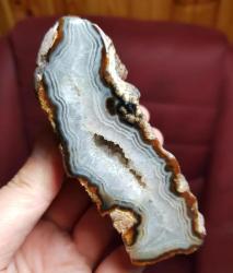 Bantlı Akik Jeot Çifti - Renkli Bantlar ve Parıldayan Kuvars Çekirdek - Kristal Şifa Taşı - Ağırlık: 365g - Benzersiz Koleksiyonluk Nadir Parça Kütle