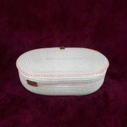 EL YAPIMI HASIR JÜT KAPAKLI KUTU