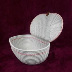 EL YAPIMI HASIR JÜT KAPAKLI KUTU