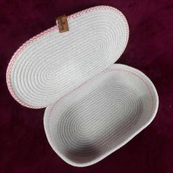 EL YAPIMI HASIR JÜT KAPAKLI KUTU