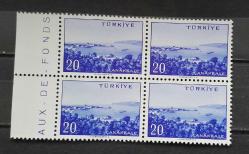 SEHIRLER,1958-60,  CANAKKALE  20 kr 4 BLOK DAMGASIZ