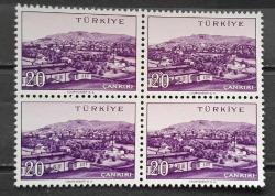 SEHIRLER,1958-60,  CANKIRI. 20 kr 4 BLOK DAMGASIZ