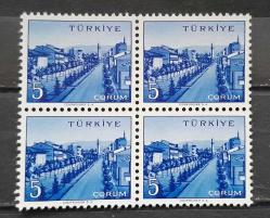 SEHIRLER,1958-60,  CORUM. 5 kr 4 BLOK DAMGASIZ