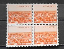 SEHIRLER,1958-60,  DIYARBAKIR. 5 kr 4 BLOK DAMGASIZ
