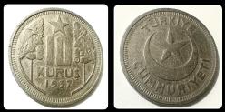 1937 - 10 KURUŞ (TCM937) “S / AB” Az Bulunur.