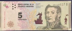 ARJANTİN 5  PESOS ÇİL KAĞIT PARA  RESİMDEKİ ÜRÜN