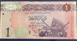 LİBYA 1 DİNAR ÇİL KAĞIT PARA.RESİMDEKİ ÜRÜN