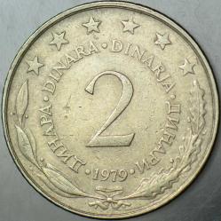 YUGOSLAVYA 2 DİNAR 1979 TİTO DÖNEMİ.