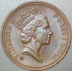 BİRLEŞİK KRALLIK 1 PENNY 1986 KRALİÇE II. ELİZABETH. 20.3 mm. İNGİLTERE.