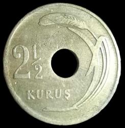 1949 Delikli 2 Buçuk Kuruş