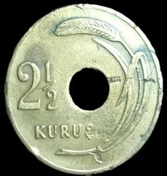 1949 Delikli 2 Buçuk Kuruş