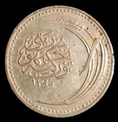 1340 (1924) Osmanlı Dönemi son baskılardan 100 para 2gr