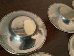 GÜMÜŞ KAPLAMA ALTI TANE ÇAY BARDAĞI ALTLIĞI