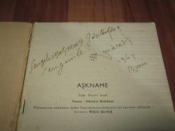 AŞKNAME ( ÜNLÜ TERCİ-İ BEND ) ÇEVİRMEN İMZA LI