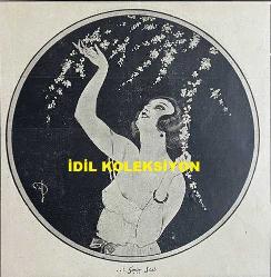 Osmanlıca Akbaba Mizah Dergisi-Gazetesi, Orijinal Dönem Basım, (Ottoman Magazine-Newspaper) - 5 Nisan 1926 - Sayı: 348 - Karikatürist Ramiz Gökçe'nin Latin Harflerinin Kabulüne Dair Tartışmaları Tasvir Eden Çalışması: 