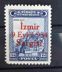 LOT.2 » 1934 Izmir Fuarı- damgasız şarniyerli 12 kuruş valör
