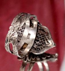 TURKUAZ TAŞLI GÜMÜŞ AYARLANABİLİR ÖLÇÜLÜ YÜZÜK