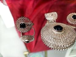 OLTU TAŞI TELKARİ İŞÇİLİKLİ GÜMÜŞ TAKIM