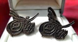 TUĞRALI GÜMÜŞ KOL DÜĞMELERİ