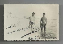 20 AĞUSTOS 1936 İSTANBUL FLORYA'DA DENİZE GİRENLER FOTOĞRAFI...