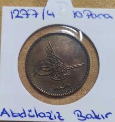 Abdülaziz · 10 Para · (1277/4) · Kostantiniye · Bakır