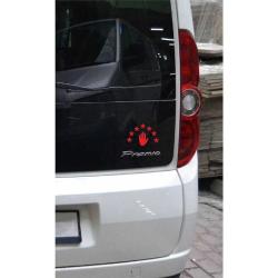 Abhaz Bayrak Folyo Kesim Etiket Kırmızı 13 cm