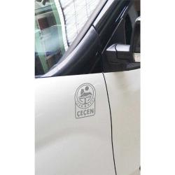 Çeçen Bayrak Folyo Kesim Etiket Gümüş (15 x 11 cm)