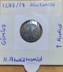 2. Abdülhamid · 1 Kuruş · (1293/17) · Kostantiniye · Gümüş