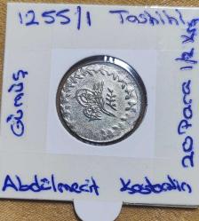 Abdülmecid · 20 Para - 1/2 Kuruş · (1255/1) · Kostantiniye · Gümüş
