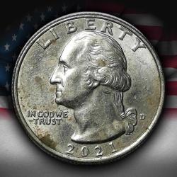 ABD 2021 YILI ¼ Dolar Delaware Nehri'ni Geçiş ÇİLALTI