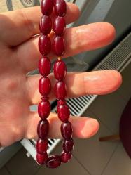 Vişne rengi sıkma kehribar efe tesbihi