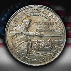 ABD 2021 YILI ¼ Dolar Delaware Nehri'ni Geçiş ÇİLALTI