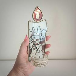 Kış Temalı Cam Mumluk