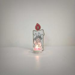 Kış Temalı Cam Mumluk