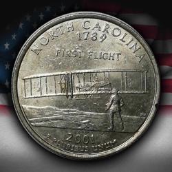ABD 2001 YILI ¼ Dolar North Carolina ÇİLALTI