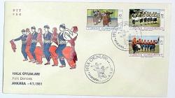 1981 FDC Halk Oyunları, Ankara, 04.05.1981, PTT M.O.B.Y.D. İlk Gün Zarfı (FDC-288)