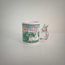 Tavşan Kulplu Vintage Kupa - Damgasız