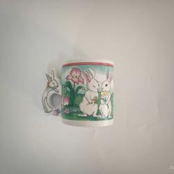 Tavşan Kulplu Vintage Kupa - Damgasız